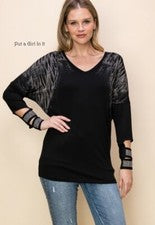 EE. UU. Nueva CAMISA VOCAL Mujer NEGRO CRISTAL RECORTADO ALAS DE ÁNGEL S M L XL 1X 2X 3X
