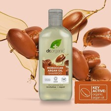 Champú orgánico de aceite de argán marroquí Dr. Organic Bioactive para el cuidado del cabello 265 ml