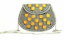 Mujeres Nuevo Bolso sin asas de moda Bolso de mano Meenakari Stone