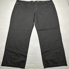 NUEVO D555 Pantalones Para Hombre 50X31 Negro Recto Edición De Lujo Algodón Informal