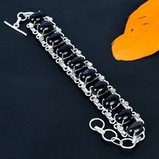 Pulsera de joyería de plata esterlina 925 hecha a mano con piedras preciosas ...