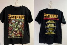 Camiseta Pestilence Consuming Impulse Black Death Over Asia Talla Completa S-5XL FH358