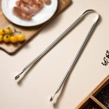 Alicates de acero inoxidable 304 de 40 cm con corte ondulado antideslizante para asar carne