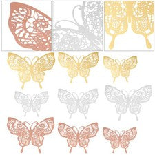 Calcomanía de pared creativa 3D para decoración de pared de mariposas 36 un.