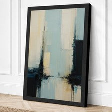 Impresión en lienzo minimalista vertical geométrica arte de pared decoración del hogar listo para colgar