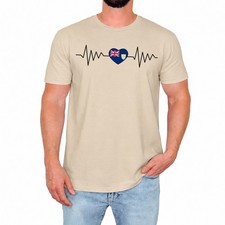 Camiseta Love For The UK Para Hombre Diseño Latido del Corazón Estilo Retro Divertido Regalo