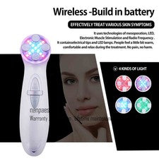 Máquina R-F de rejuvenecimiento facial de fototerapia con luz LED 3 en 1 inalámbrica