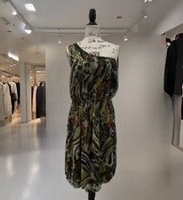 Vestido para mujer talla grande estampado animal elegante uno debe cintura elástica talla 2X