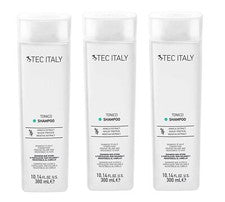 Champú tónico Tec Italy 3 PK, fortificante capilar para volumen y resistencia 10,1 oz