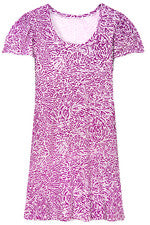 Vestido para mujer - Vestido estampado morado - Vestido camiseta - XL - Jersey algodón