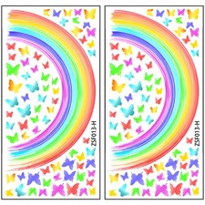 2 hojas de calcomanías de PVC coloridas para decoración del hogar dormitorio