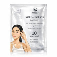KERATOPLUS Kit Facial Piel Vidrio Coreano - Juego de Tratamiento Rejuvenecedor de 10 Pasos, 129g