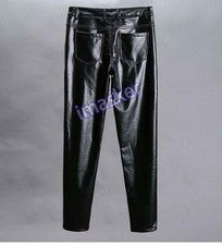 Pantalones largos ajustados ajustados informales punk ajustados calce nocturno de moda para hombre