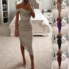Exquisito vestido de fiesta vestidos sin hombros ropa de fiesta en varias tallas él