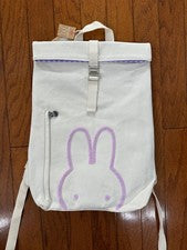NUEVO CON ETIQUETAS Miffy x HEMA Mochila de Lona Púrpura Ninte Elegante Moda Bolso para Laptop