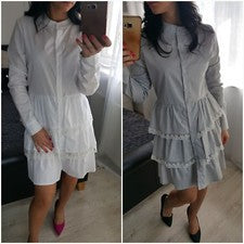 NUEVO Moda Para mujeres Damas Niñas Formal Informal Vestido de Fiesta Talla Regular ALGODÓN