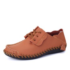 Zapatos informales de cuero genuino para hombre Moda Mocasines planos Zapatos Oxford