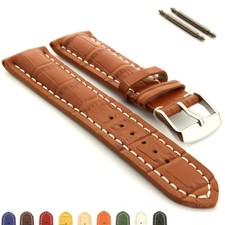 Correa de reloj de cuero genuino para hombre con correa VIP grano de cocodrilo 18 mm 20 mm 22 mm 24 mm