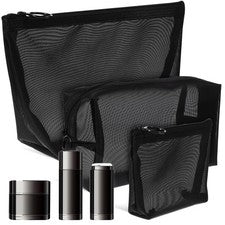 Bolsa de maquillaje de gran capacidad organizadora de 3 piezas para el cuidado de la piel de viaje belleza artículos de 