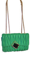 Jamie Damas Bolso de Mano Elegante Verde Imitación Cuero Bolso de Hombro Nuevo con Etiquetas
