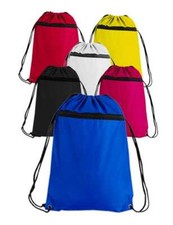 Bolsa Premium con Cordón Deportes Gimnasio Saco Natación Escuela PE Bolsa Cremallera Bolsillo Mochila