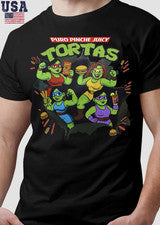 CAMISETA PURA PINCHE JUGOSA TORTAS DIVERTIDA COMIDA MEXICANA PARODIA ESTILO LATINA NINJA
