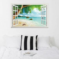 Decoración de pared para sala de estar mural ventana falsa pegatina dormitorio pegatinas