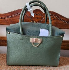 Bolso de mano Just Fab para mujer, con correa, verde oliva, nuevo, de moda grande