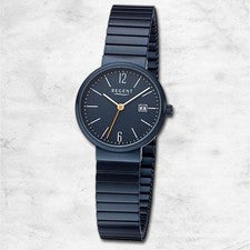 Regent Acero Inox Reloj de Pulsera Señoras Cuarzo Azul Oscuro Metal URF1357