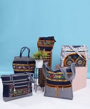 Bolsos de mano bordados de mezclilla para mujer de viaje al aire libre bandolera bolsos de hombro
