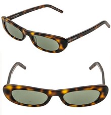 Gafas de sol SAINT LAURENT SHADE SL 557 SL557 marrón verde estrechas delgadas unisex 002