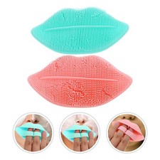 Exfoliante de labios 3 piezas cepillo de silicona exfoliante de labios para el cuidado facial de la piel