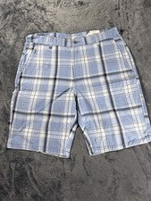 Pantalones a Cuadros Azul Original Montana Hamburgo Talla 33 Estilo 20056 Para Hombre