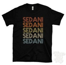 CAMISETA SEDANI ESTILO RETRO REPETIDO Hombre y Mujer Novedad Genial Nombre Regalo