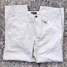 "Nuevo con etiquetas Pantalones chinos caqui ligeros de algodón Eddie Bauer beige crudo 38x30"" para hombre nuevo con et