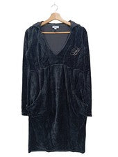 Vestido con capucha mujer Blumarine algodón negro talla 36 elegante casual