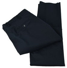 Pantalones de vestir 20050 para hombre azul marino oscuro frente plano algodón elástico 58 40 Italia nuevos con etiqueta