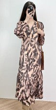Moda Para Mujer Patrón Geométrico Fiesta Chic Suelto Boho Vestidos Largos Vestido