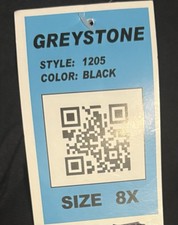 Nuevo con etiquetas Pantalón Greystone Big & Tall Sleep estilo 1205 Negro Talla 8X