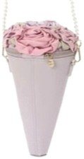 Maison de FLEUR Rosa Ramo Cono Bolso de Hombro Bandolera Púrpura Perla...