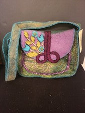 Bolso de Hombro Cartera RISING TIDE Fieltro LANA HERVIDA HECHO A MANO Nepal Nuevo con Etiquetas