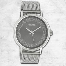 Oozoo Reloj De Pulsera Para Dama Timepieces Analógico De Metal Plateado UOC10625