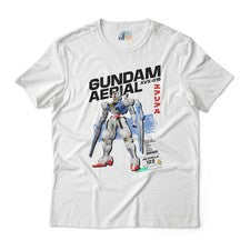 Camiseta Gundam Gráfica Aérea - XVX-016 Mecha Anime Camisa Estilo Urbano