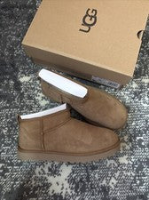 UGG Clásicas Ultra Mini Botas Castaño Talla UK 5 100% Auténticas