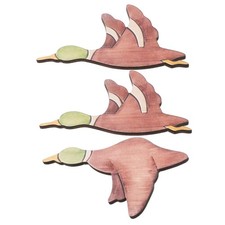 3 piezas de madera reutilizable para colgar en la pared de pájaros manualidades aspecto vintage decoración de pared para
