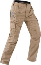 Pantalones de trabajo para hombre resistentes al agua cintura elástica transpirable al aire libre