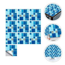 10 Piezas Adhesivo Adhesivo para Azulejos de Mosaico Simulado para Decoración de Pared del Hogar