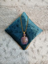 Collar Vial Perfume Ágata Malva Genuino