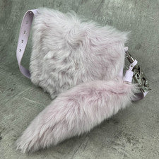 Bolso de Hombro BURBERRY Pequeño Caballero Bandolera Piel Sintética Cuero Neblina Púrpura