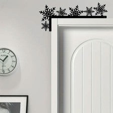 Arte de pared de metal copo de nieve colgante de pared para decoración de hogar sala dormitorio